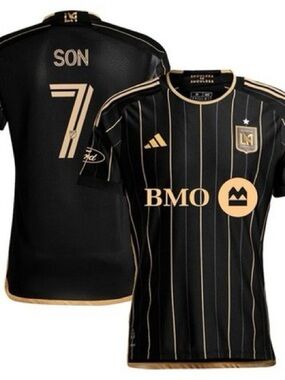 Adidas LAFC Black and Gold Soccer Jersey - Son #7
